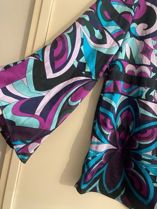 Blusa Blanco Talla M Estampado Geométrico