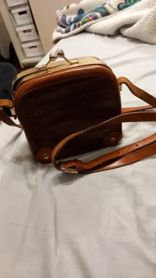 Borsa vintage effetto coccodrillo