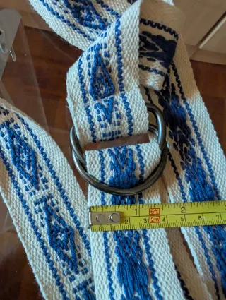 Cinturón tejido bicolor ajustable