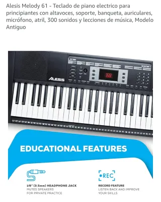 Piano Alesis 61 teclas Principiante