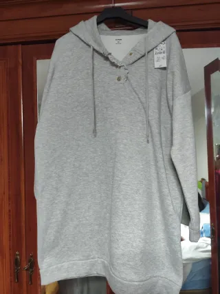 Vestido Sudadera Kiabi Gris Talla XL