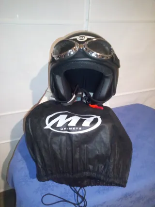 Casco Jet Vintage MT con Gafas