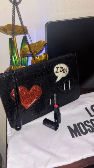 Bolso Moschino fiesta negro y rojo