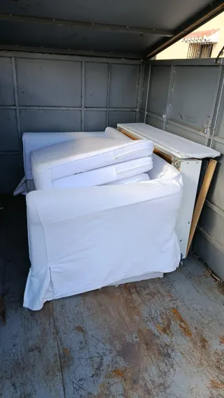 Sofá Cama Blanco Tela