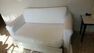 Sofá Cama Blanco Tela