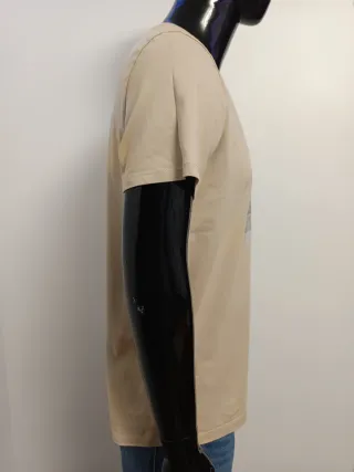 Camiseta Bershka Beige Estampada