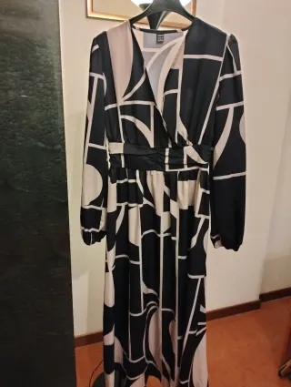 Abito lungo SHEIN fantasia geometrica