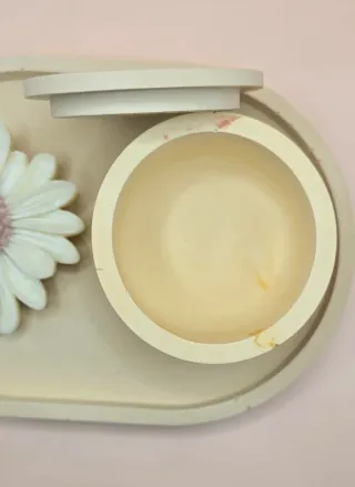 Set Artigianale Candela Fiore, Barattolino Vassoio