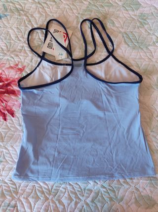 Camiseta licra OZT nueva, color azul, L, mod. 1554