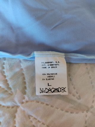 Camiseta licra OZT nueva, color azul, L, mod. 1554