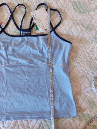 Camiseta licra OZT nueva, color azul, L, mod. 1554