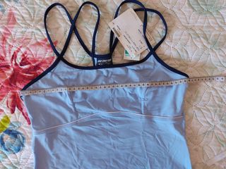 Camiseta licra OZT nueva, color azul, L, mod. 1554