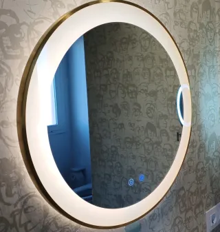 Espejo Baño Vera Oro Cepillado TOUCH