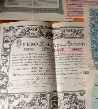 Acciones antiguas coleccionismo