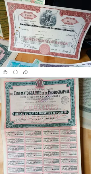 Acciones antiguas coleccionismo