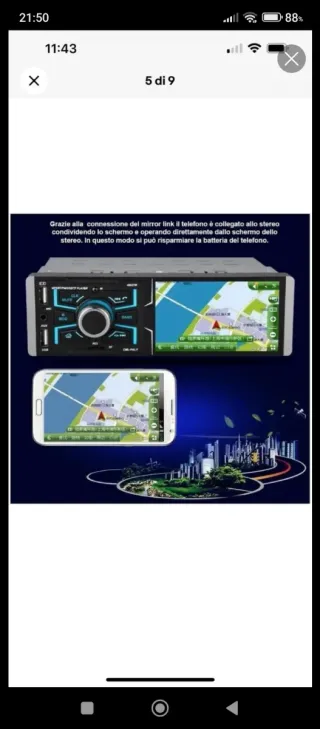 Radio Coche Multimedia 1 Din tv touch