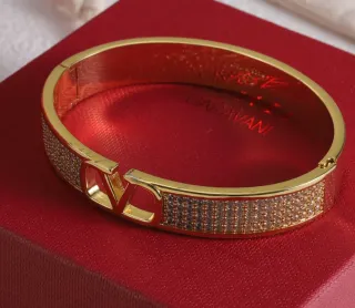 Pulsera Valentino Dorada con Cristales