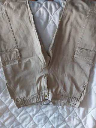 Calça cargo Mango bege