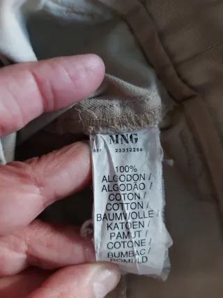 Calça cargo Mango bege