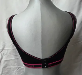 Sujetador deportivo negro y rosa