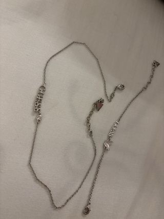 Pack Collar y Pulsera GUESS Plata