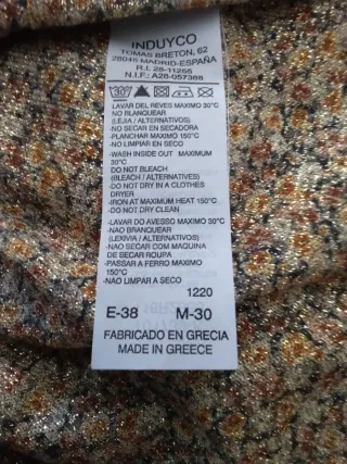 Vestido Tintoretto con chispitas doradas