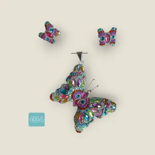 Conjunto Corazón Plata 925 con Circonitas