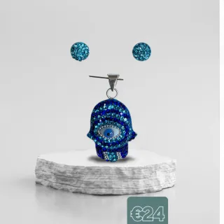 Conjunto Corazón Plata 925 con Circonitas