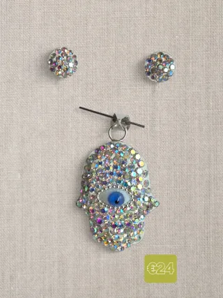 Conjunto Corazón Plata 925 con Circonitas