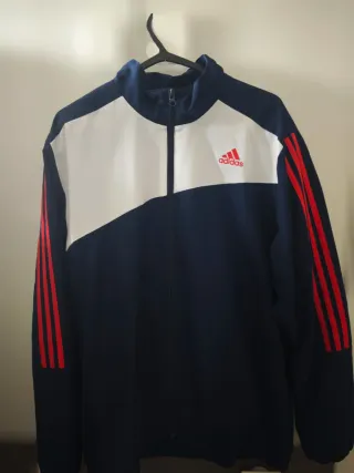 Chaqueta Adidas Azul y Blanca