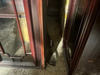 Mueble modular vitrina estantería madera