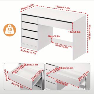 Tocador/Escritorio Blanco