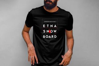 Maglietta Etnasnow Square Black