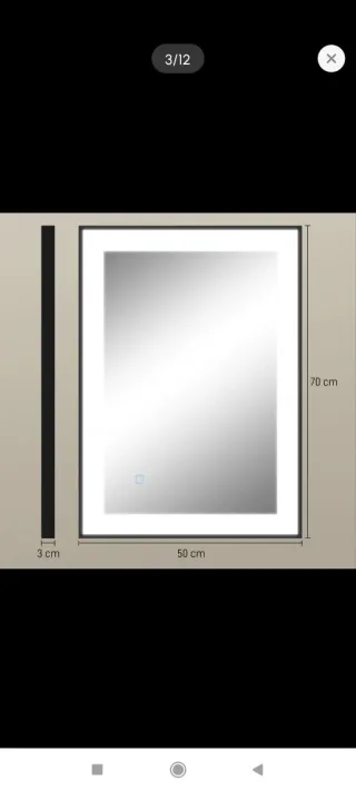 Espejo Baño LED 50x70