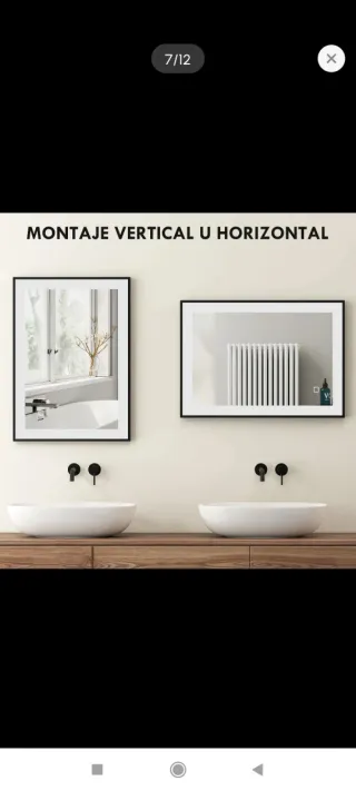 Espejo Baño LED 50x70