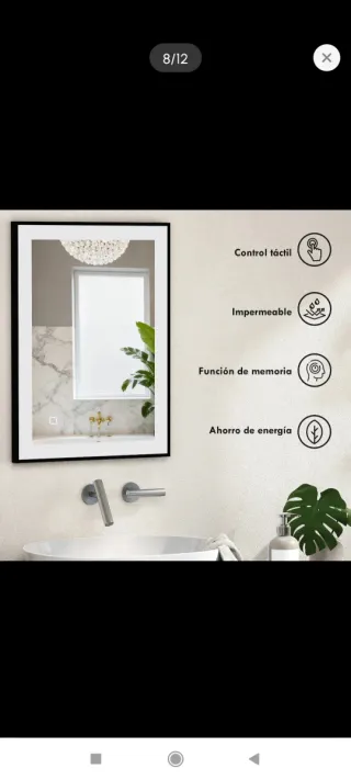 Espejo Baño LED 50x70