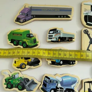 Set calamite legno mezzi cantiere 23 PZ differenti