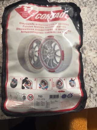 Fundas textiles coche cadenas para nieve sin usar