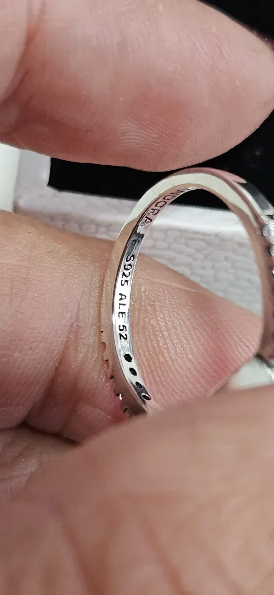 Anillo Pandora Corazones Plata