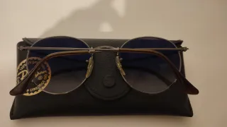 Gafas de Sol Ray-Ban Redondas Marrones/Grises