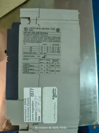 Interruptor Automático Merlin Gerin NS100