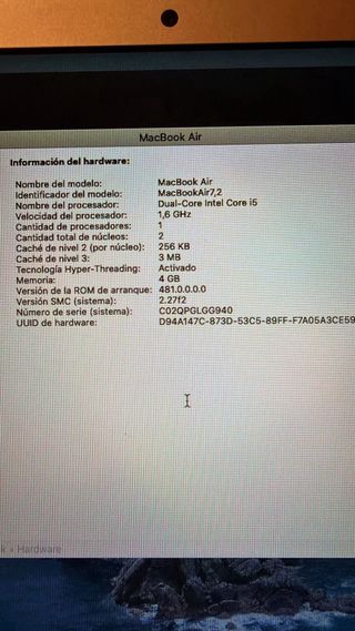 MacBook Air Apple Oro/Plata