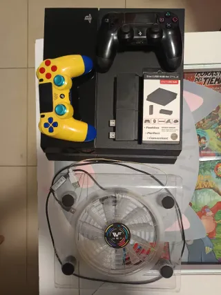 PS4 Pro+ Hub USB 5en1 +2 mandos scuf+ ventilador