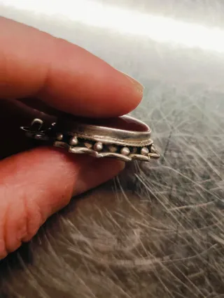 Ciondolo Argento 800 Cornice Ovale Rosso