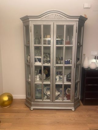 Vitrinas Provenzal Salón Madera y Cristal