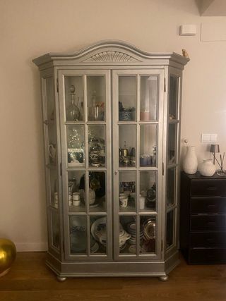 Vitrinas Provenzal Salón Madera y Cristal