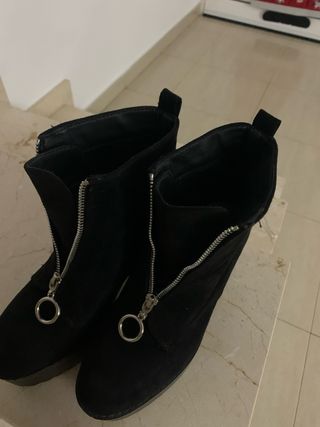 Botas Marypaz Talla 36 Plataforma Cremallera