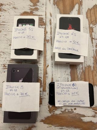 4 iPhone in lotto: 5S, 6S, 8, SE (64GB)
