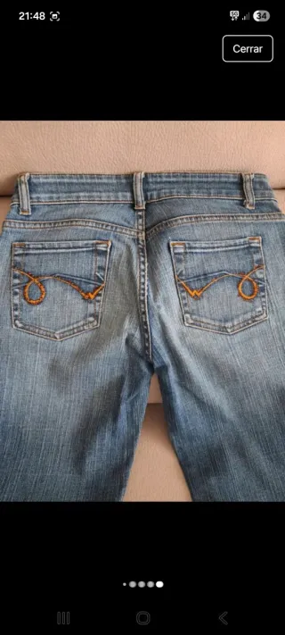 Vaqueros rectos de mujer