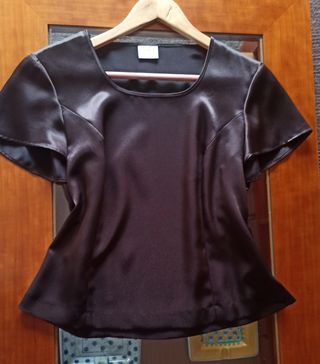 Camisa marrón manga corta